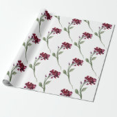 Burgundy Floral Elegant Rustic Simple Wedding Cadeaupapier (Uitgerold)