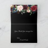 Burgundy Floral Elegant Waterverf Hartelijk dank Kaart (Binnen)