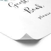 Burgundy Floral en Greenery Guest Book Sign Poster (Hoek)