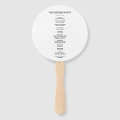 Burgundy Floral en Greenery Wedding Handwaaier (Achterkant)