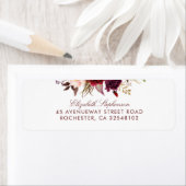 Burgundy Floral Etiket (Insitu)