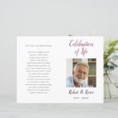 Burgundy Floral Foto's - Programma voor het leven (Staand voorkant)