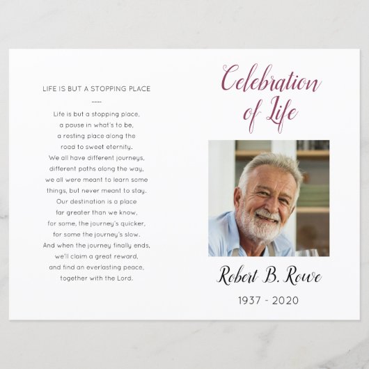 Burgundy Floral Foto's - Programma voor het leven (Voorkant)