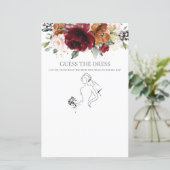 Burgundy Floral Fun Bridal raad het dresspel (Staand voorkant)