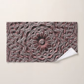 Burgundy Floral Geometric Bath Towel Set Bad Handdoek (Handdoek)