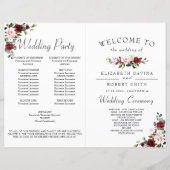 Burgundy Floral Geometric Romantic Waterverf (Voorkant)