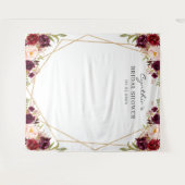 Burgundy Floral Geometric Vrijgezellenfeest Backdr Wandkleed