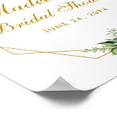 Burgundy Floral Gold Boho Vrijgezellenfeest Welkom Poster (Hoek)