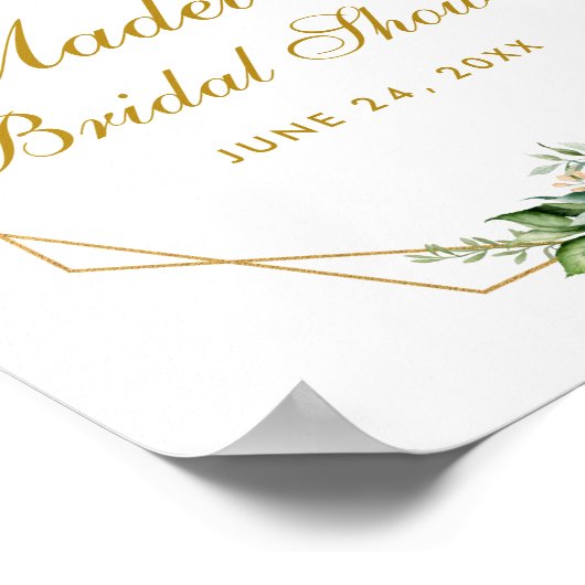 Burgundy Floral Gold Boho Vrijgezellenfeest Welkom Poster (Hoek)