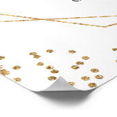 Burgundy Floral Gold Lijst Weddenschap Welkomsttek Poster (Hoek)