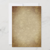 Burgundy Floral Gold Navy Blue Rustic Wedding Kaart (Achterkant)