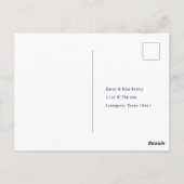 Burgundy Floral Gold Navy Blue Rustic Wedding RSVP Briefkaart (Achterkant)