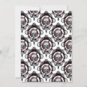 Burgundy Floral Gothic Bachelorette Party Kaart (Achterkant)