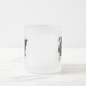 Burgundy Floral Gothic Matglas Koffiemok (Center)