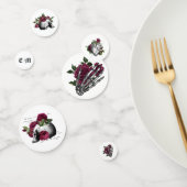 Burgundy Floral Gothic Wedding Confetti (Groep)