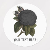 Burgundy Floral Gothic Wedding Labels (Design 2)