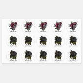 Burgundy Floral Gothic Wedding Labels (Vel)