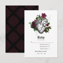 Burgundy Floral Gothic Wedding