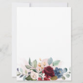 Burgundy Floral Greenery Surprise 60th Birthday Kaart (Achterkant)