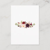 Burgundy Floral Handwriting Scholarship Fund Informatiekaartje (Achterkant)