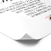 Burgundy floral in Loving Memory Memorial Sign Poster (Hoek)