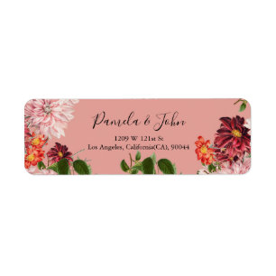 Burgundy Floral Jubileum   Geboortedag   Weddensch Etiket