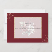 Burgundy Floral Junior Bridesmaid proposal Kaart (Achterkant)