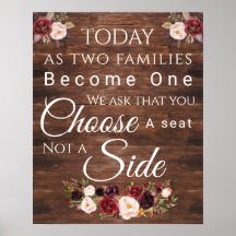 Burgundy Floral Kies een stoel