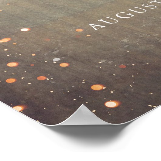 Burgundy Floral Lantern Rustic Wedding Sign Poster (Hoek)