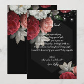 Burgundy Floral lighwill is mijn bruidsmeisje Kaart (Voorkant / Achterkant)