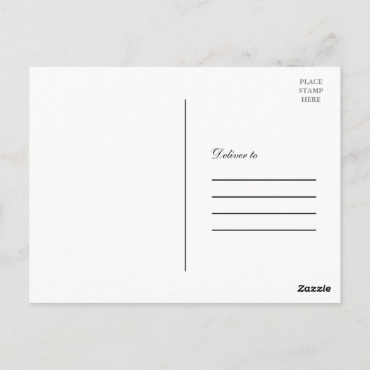 Burgundy Floral maakt de foto van de datum op Briefkaart (Achterkant)