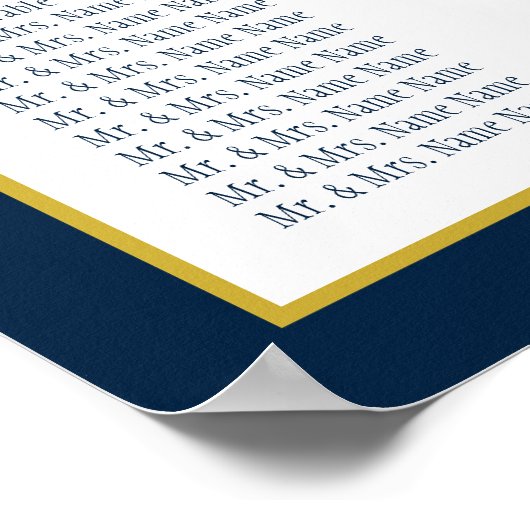 Burgundy Floral Navy Blue Wedding Seating Chart Poster (Hoek)