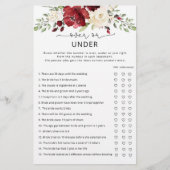 Burgundy Floral, over of onder vrijgezellenfeest (Voorkant)