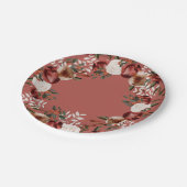 Burgundy Floral Paper Bord (Gekanteld)