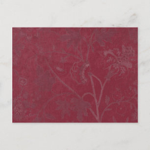 Burgundy Floral Print Background Briefkaart