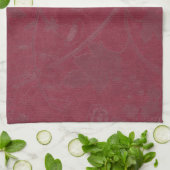 Burgundy Floral Print Background Theedoek (Gevouwen)