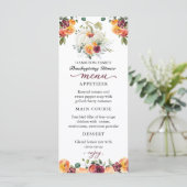 Burgundy Floral Pumpkin Thanksgiving menu (Staand voorkant)