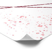 Burgundy Floral Quinceanera Welkomstteken Poster (Hoek)