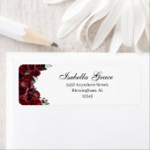 Burgundy Floral Return Address Label (Insitu)