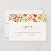 Burgundy Floral Rustic Country Weddenschap Eenvoud RSVP Kaartje (Voorkant)