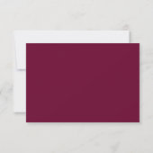 Burgundy Floral Rustic Gold Blush Roos Response RSVP Kaartje (Achterkant)