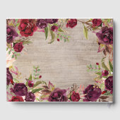 Burgundy Floral Rustic Mason Jar Wedding Gastenboek (Achterkant)