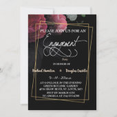 Burgundy Floral Rustic-verloving Kaart (Voorkant)