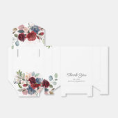 Burgundy Floral Rustic Wedding Bedankdoosjes (Uitgevouwen)