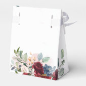 Burgundy Floral Rustic Wedding Bedankdoosjes (Achterkant)