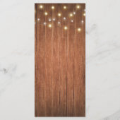 Burgundy Floral Rustic Wood Mason Jar Wedding Menu (Achterkant)