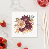 Burgundy Floral Servet (Insitu)