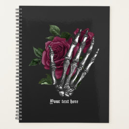 Burgundy Floral Skeleton Gothic Wedding Planner