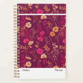 Burgundy Floral Small Planner (Voorkant)