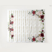 Burgundy Floral Step & Repeate Afstuderen Backdrop Wandkleed (Voorkant (horizontaal))